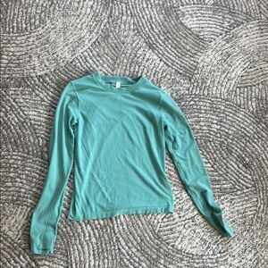 Athleta Sea Green Long Sleeve Top